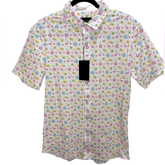 Loft 604 Other - Loft 604 Flamingo Printed Button Down Shirt Size M